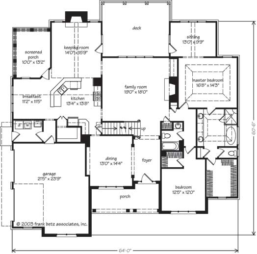 Action Builders Inc. - Southern Living Floorplan - McFarlin Park - Floor 1