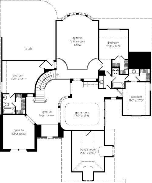 Action Builders Inc. - Southern Living Floorplan - Luberon - Floor 2