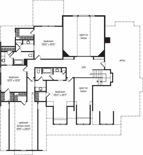Action Builders Inc. - Southern Living Floorplan - McPherson Place - Floor 2