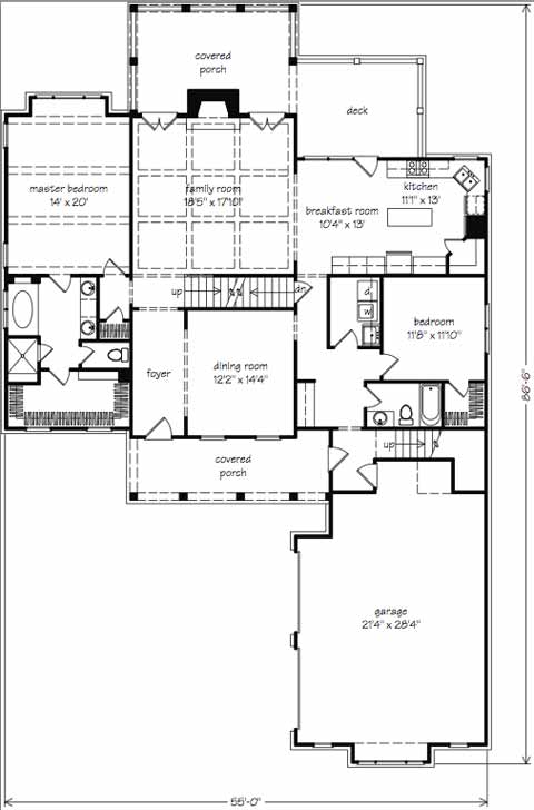 Action Builders Inc. - Southern Living Floorplan - Wellstone Place - Floor 1