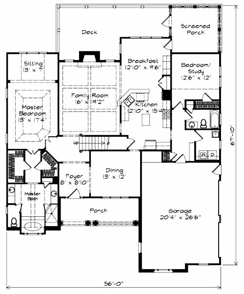 Action Builders Inc. - Southern Living Floorplan - Barrington Hills - Floor 1