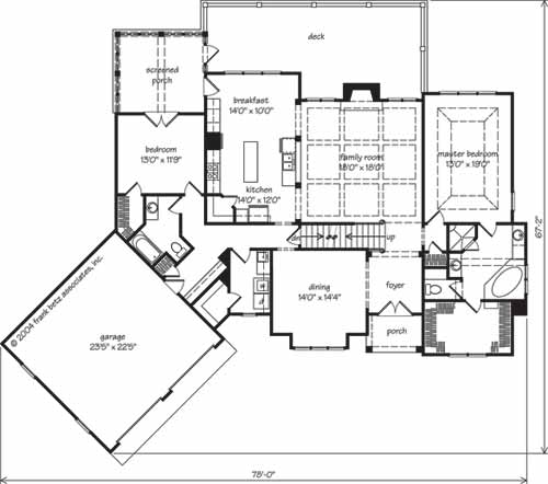Action Builders Inc. - Southern Living Floorplan - River Forest - Floor 1